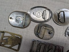 vintage LOT OF 19 belt buckles WESTERN brass cowboy 1970s-1980&rsquo;s