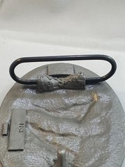 Black Enameled Diamond Cut Pewter Horse Buckle