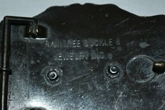 Vintage SOLID Metal RAIN TREE FISHING Colorful BASS BELT BUCKLE EUC