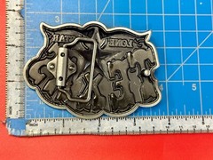 Texas The Lone Star State Cowboys TX Longhorn Raised 4&Prime; Buckle Rage Belt Buckle