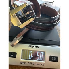 VTG ONYX by Brighton Two Tone Leather Belt Men 42 Silver Buckle Western Rodeo