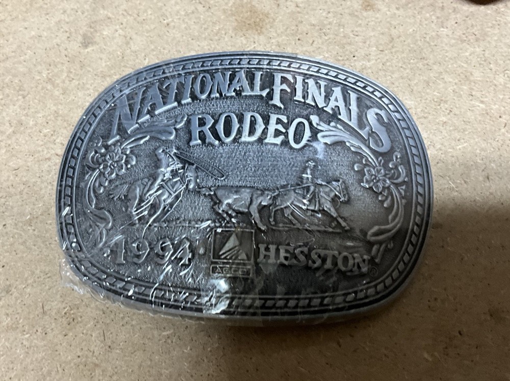 Vintage 1994 Hesston National Finals Rodeo Men’s Women’s Belt Buckle Mint Sealed