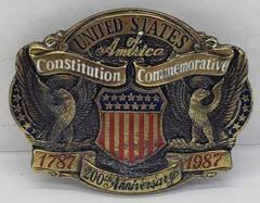 1987 200 Year Constitution Commemorative Belt Buckle [kw379]