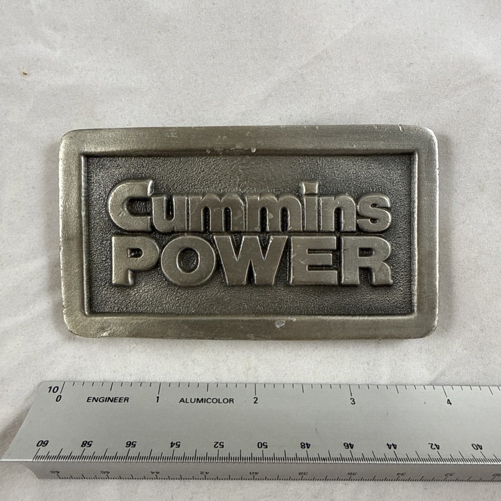 Cummins Power Diesel Engine Automotive Mechanic Vintage Belt Buckle