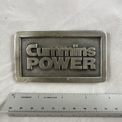 Cummins Power Diesel Engine Automotive Mechanic Vintage Belt Buckle