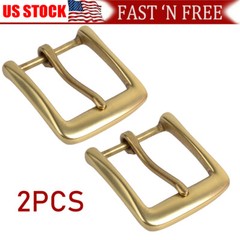 2PCS Solid Brass Belt Buckles Tongue Pin Belt Buckle Fits For 1.7 INCHES Belt US