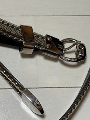 GUCCI Pre-Owned Silver Thin Leather Belt