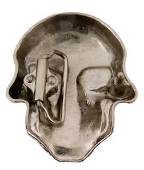 Skull Belt Buckle Silver Metal Gothic Tattoo Fashion Pirate Halloween Costume