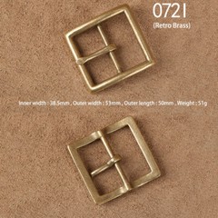 Solid Brass Pin Buckle Leather Craft DIY Belt Men Women 38mm 40mm Polished Gold