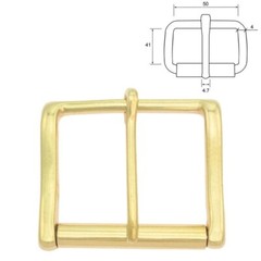 SOLID BRASS 20mm FULL ROLLER BUCKLE SQUARE DESIGN QUALITY BRASS
