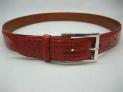 GENUINE CROCODILE BELTS 1-3/8&Prime; & 1.5&Prime; WIDE, WITH SILVER 925 SOLID BUCKLE U.S.A.