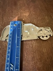 Spinner Belt Buckle Utility Car SUV Wheels Spins Silver Metal Mud Flap Girls New