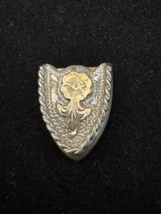 Sterling Silver 10K Gold Overlay Western 4 Pc Belt Buckle Set GN34 Mexico