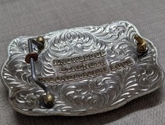 vintage RRR belt buckle OVERSIZED western cowboy BARAJAS rodeo ready ranchwear