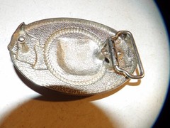 Belt Buckle Idain with American Flag on each side
