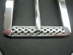 STERLING SILVER 925 BUCKLE WITH GENUINE LIZARD 1.5&Prime; BELT MADE IN U.S.A.