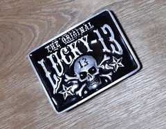 THE ORIGINAL LUCKY 13 SKULL Belt Buckle Belt Buckle Approx 100g, Approx 10 X 7.5cm