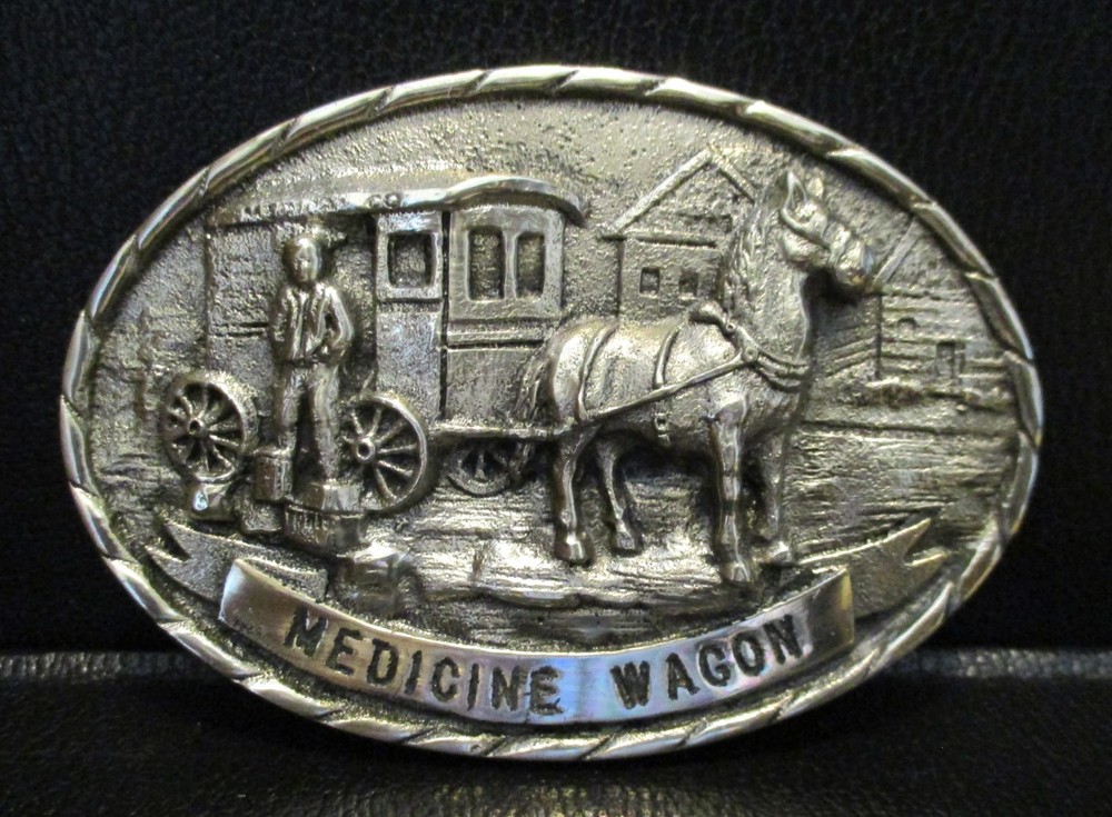 *TONY LAMA Medicine Wagon Wheel Series Brass Belt Buckle FIRST Edition Limited