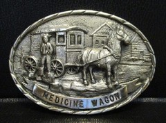 *TONY LAMA Medicine Wagon Wheel Series Brass Belt Buckle FIRST Edition Limited