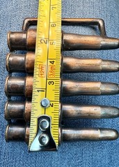 FAUX Bullet Copper Tone Metal Belt Buckle Ammunition Guns Military