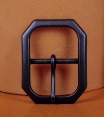 SOLID BLACK RECTANGULAR CENTER BAR BELT BUCKLE REPLACEMENT FITS 1-1/2&Prime; BELTS