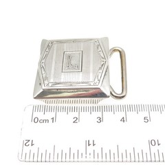 925 Sterling Silver Antique Art Deco Engraved Letter L Initial Belt Buckle