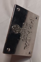 Prada Milano DAL 1913 Silver 1 x 2&Prime; Belt Buckle Badge