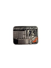Forklift Operator Metal Belt Buckle – 3D Relief Design