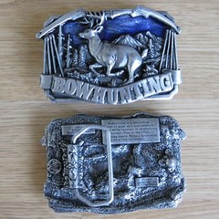 Deer Bow hunting belt buckle (choice designs)