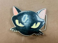 Black Kitty Cat Cartoon Anime Novelty Gift Enamel Belt Buckle