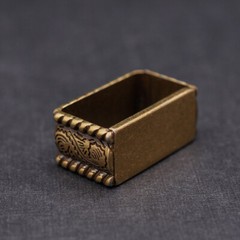 Retro Brass Flower Engraved Western Cowboy Belt Buckle Set Fit 25mm Strap