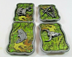 Mixed Lot of 4 Western Green Camo Belt Buckles New USA Seller