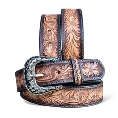 DANIEL&rsquo;S ARTPLANET Western Belt for Men Full 34 (fits size 30 jeans), Brown