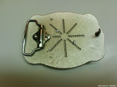 Belt Buckle Deer Elk Large 4&Prime; x 3&Prime; Hunting Western Cowboy Silver Gold