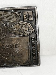 VTG Brass Budweiser Belt Buckle 1970&rsquo;s Classic King Of Beers Anheuser Busch Logo