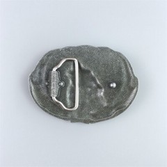 Blue Enamel Western Wolf Moon Oval Belt Buckle also Stock in the US