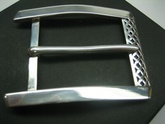 STERLING SILVER 925 BUCKLE WITH GENUINE LIZARD 1.5&Prime; BELT MADE IN U.S.A.