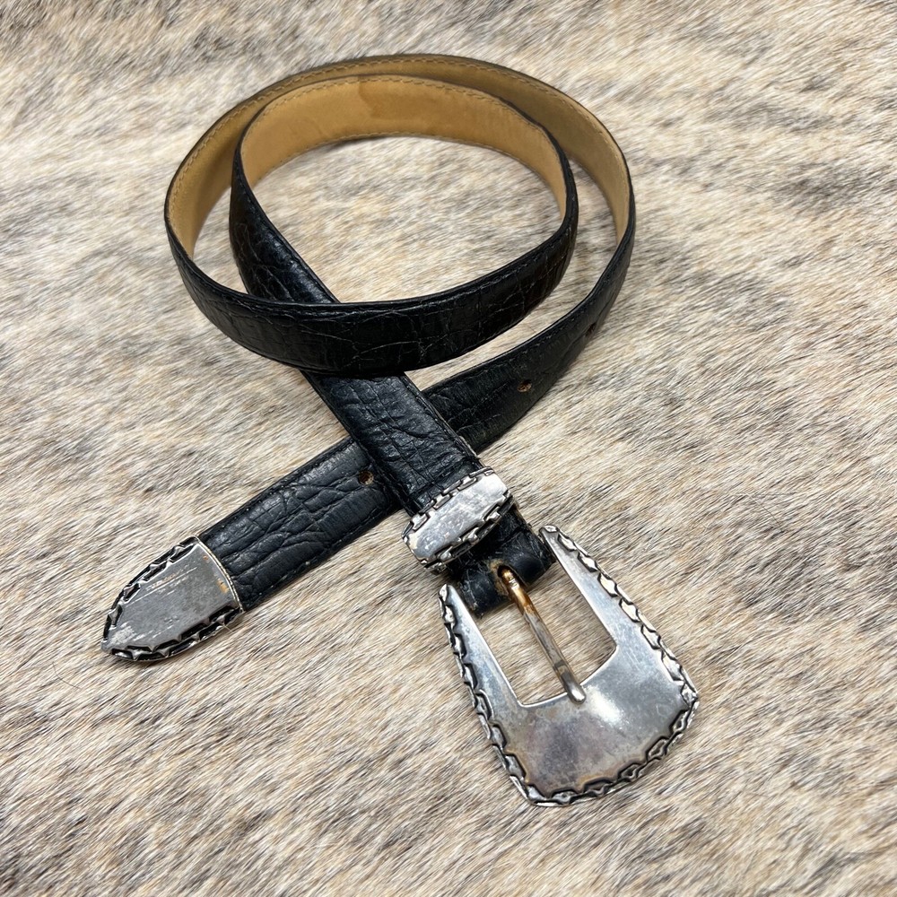 James Reid Sterling Silver Santa Fe Belt Buckle Set