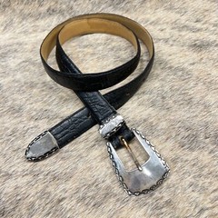 James Reid Sterling Silver Santa Fe Belt Buckle Set