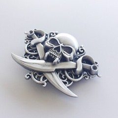 Vintage Cross Emo Skull Biker Rider Belt Buckle Gurtelschnalle