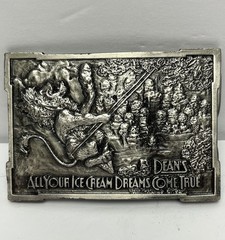 Bergamot Belt Buckle Dean’s Ice Cream USA 1975 Dean Foods Vintage Nice! VHTF