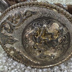 Vintage Nocona Western Cowboy Belt With Buckle Size 36-38 Classic Western