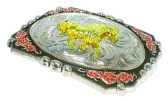 Religion Cross Cowboy Kneeling Prayer And Horse Design Belt Buckle