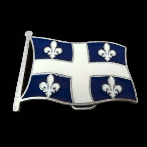 Quebec Drapeau Quebecois Fleur D&rsquo;lys Flags Belt Buckles