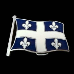 Quebec Drapeau Quebecois Fleur D&rsquo;lys Flags Belt Buckles