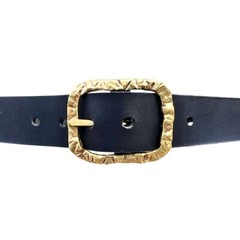 Handmade Solid Brass Belt Buckle USA | 1.5&Prime; « THE ROAD » Retro Artisan Buckle Men