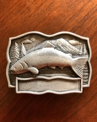 Blank Customizable Fish Fishing Fisherman Hunter Metal Unisex Men’s Belt Buckle