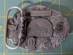 ARIZONA BELT BUCKLE NEW NICE PEWTER 1990 MADE BY ARROYO GRANDE BUCKLE USA