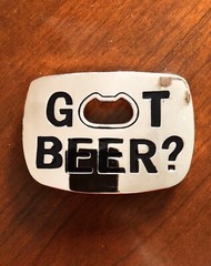 Got Beer? Funny Shinny Joke With Bottle Opener Metal Unisex Men’s Belt Buckle