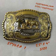 WESTERN LONESTAR TEXAS BELT BUCKLE METAL FASHION ART BRAND NEW 5&Prime; x 4&Prime; & 6&Prime; X 4&Prime;